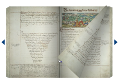 Eine Seite aus der Chronik der Bischöfe von Würzburg